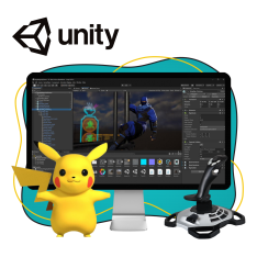 Мир игр на Unity 2D на популярном движке + AI-помощники - КИБЕРшкола программирования для детей, компьютерные курсы для школьников, начинающих и подростков - KIBERone г. Дрожжино