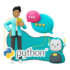 Умный чат-бот на Python - КИБЕРшкола программирования для детей, компьютерные курсы для школьников, начинающих и подростков - KIBERone г. Дрожжино