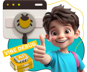 Тестирование & Vibe Debug. Охотники за багами - КИБЕРшкола программирования для детей, компьютерные курсы для школьников, начинающих и подростков - KIBERone г. Дрожжино